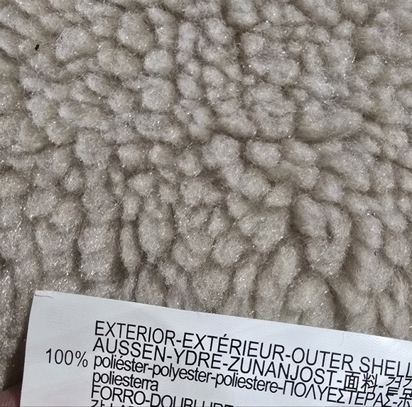 Zara Womens XXL Tan Shearling Bomber Jacket Brown - Picture 10 of 10